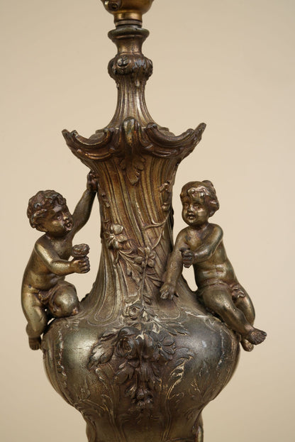 Antique Figural Cherub Table Lamp