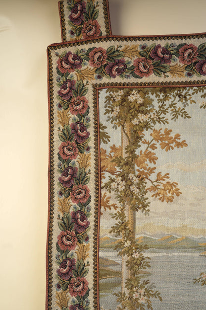 Antique Italian “Dame e Lago” Wall Tapestry
