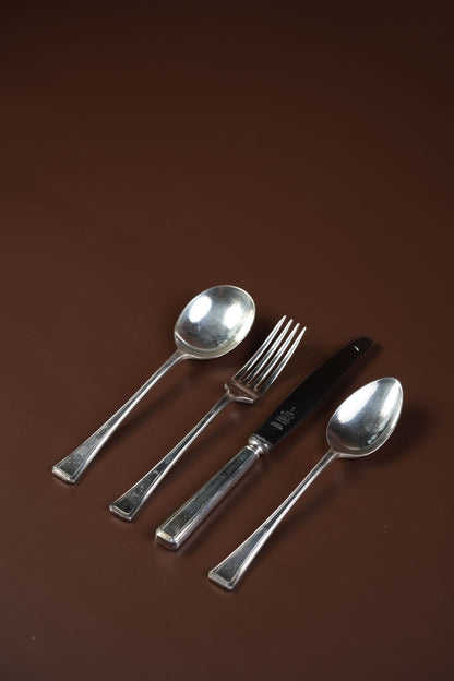 Antique James Ryals Silver-Plated Canteen, Boxed — 36 Pieces (Service for 6)