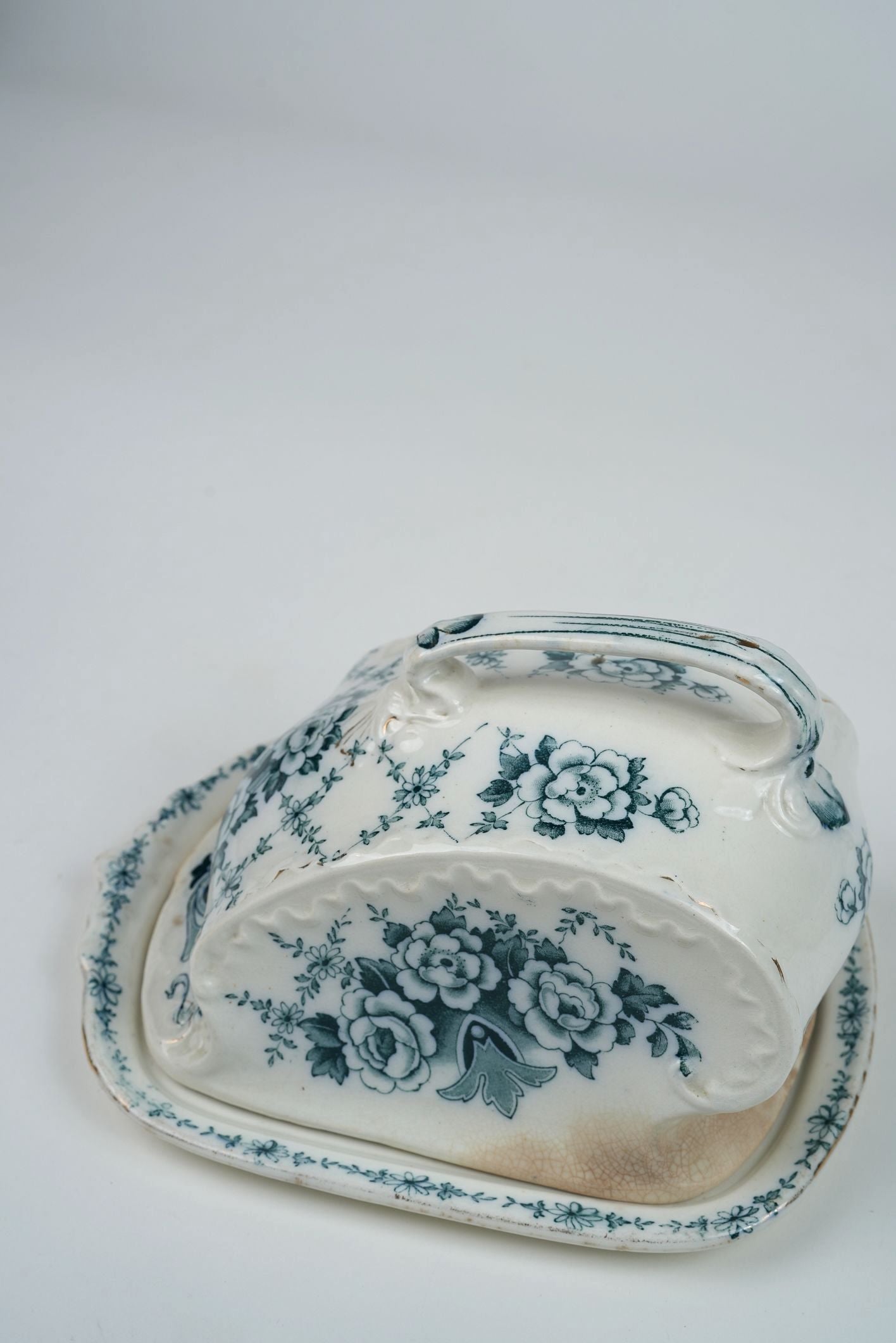 Antique Large Butter Dish