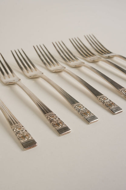 Antique Silver-plated Forks | Set of 8