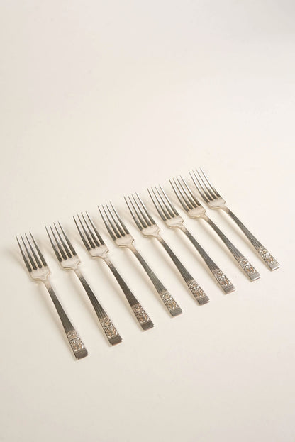 Antique Silver-plated Forks | Set of 8