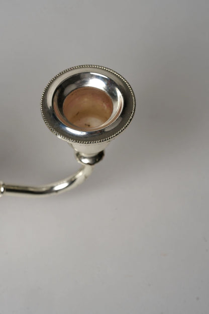 Vintage Three-Arm Silver-Plated Candelabra