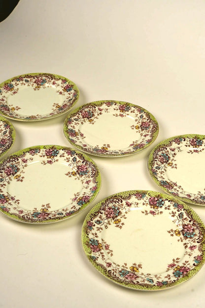 Set of 5 | Antique William Northwood “Maine” Pattern Dinner Plates