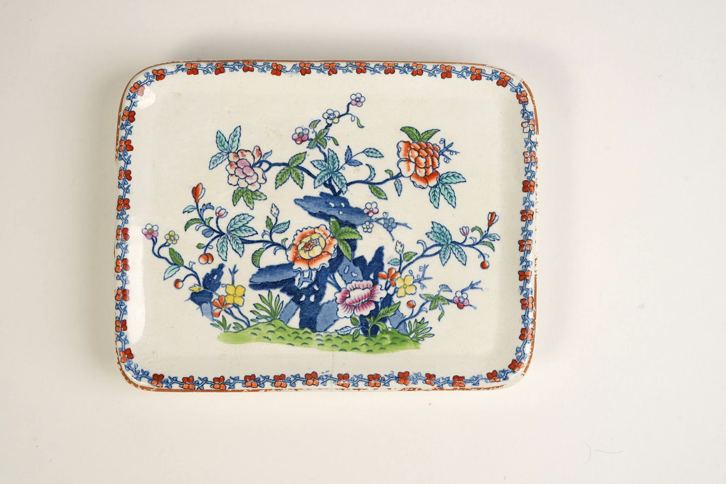 Mason's Ironstone Pompadour Cheese Platter