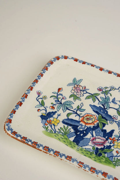 Mason's Ironstone Pompadour Cheese Platter