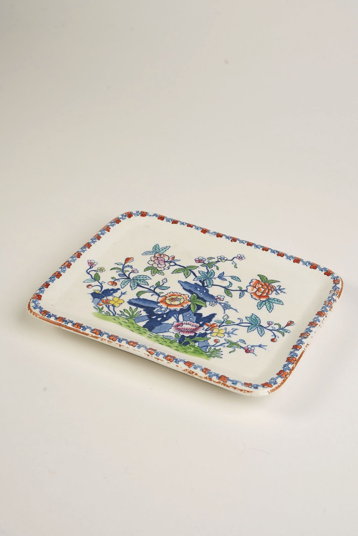 Mason's Ironstone Pompadour Cheese Platter