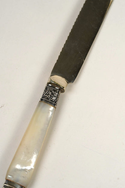 Antique Mother of Pearl Fork & Knife Set