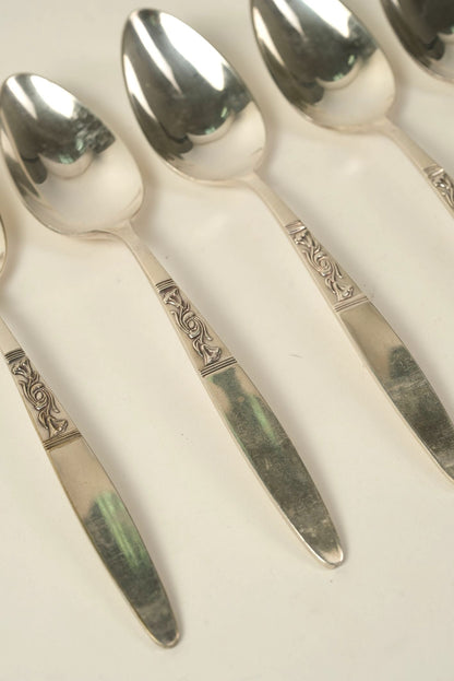 Set of 5 Antique Silver-Plated Spoons
