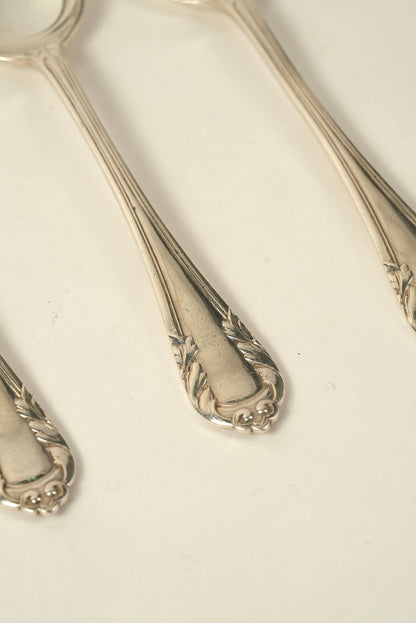 Set of 5 Antique Silver-Plated Teaspoons
