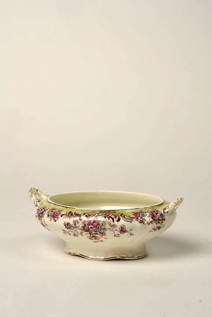 Antique William Northwood “Maine” Pattern Gravy Dish & Ladle | Set of 2