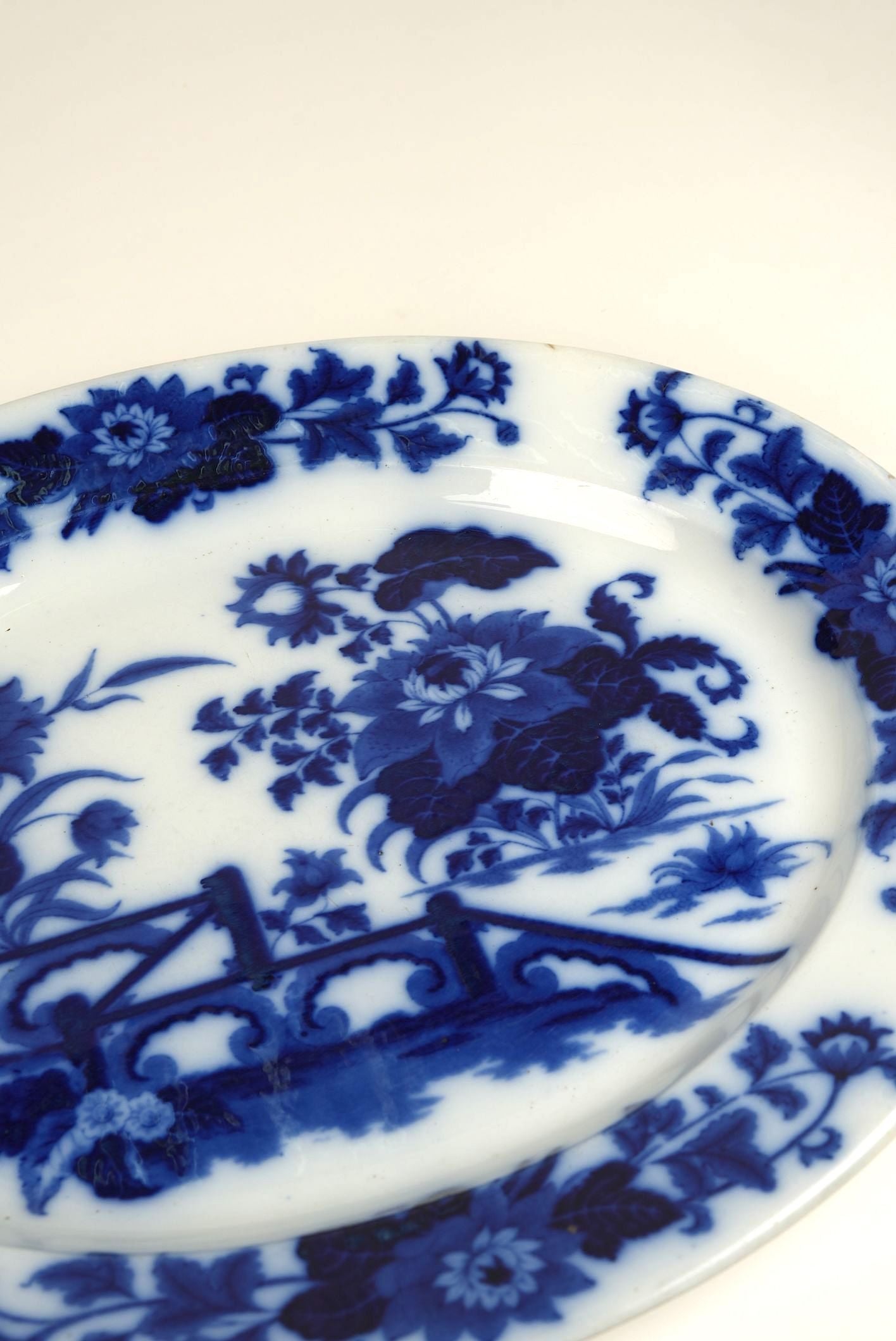 Antique Yedo Pattern Ashworth Brothers Platter | Large
