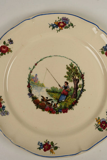 Antoine Watteau Inspired Pastoral Plates | Set of 4