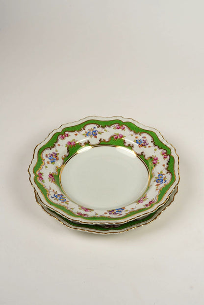 Ashworth Bros Hand-Painted Plates with Gilded Detail | Set of 2