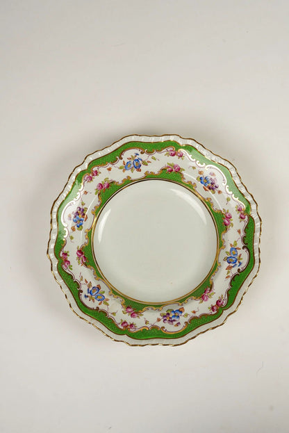 Ashworth Bros Hand-Painted Plates with Gilded Detail | Set of 2