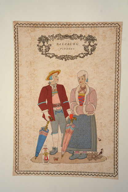 Austrian Folk Costume Print