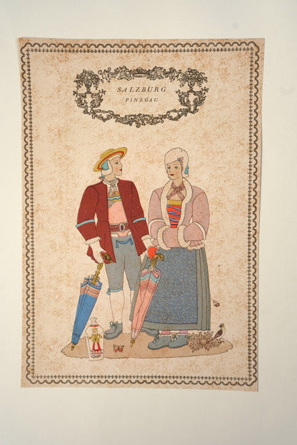 Austrian Folk Costume Print