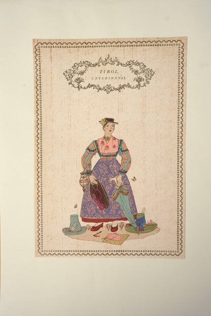 Austrian Folk Costume Print