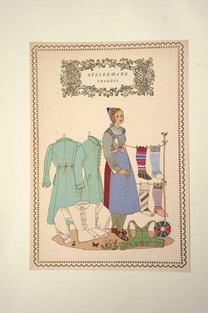 Austrian Folk Costume Print