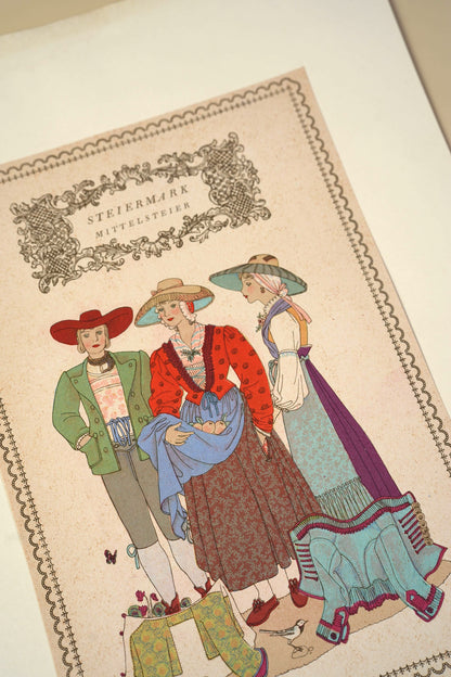 Austrian Folk Costume Print