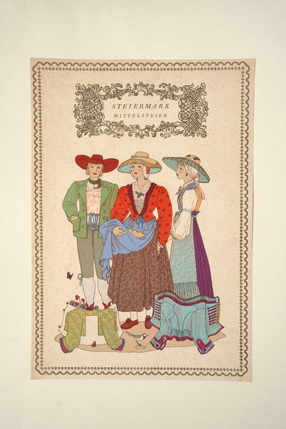 Austrian Folk Costume Print