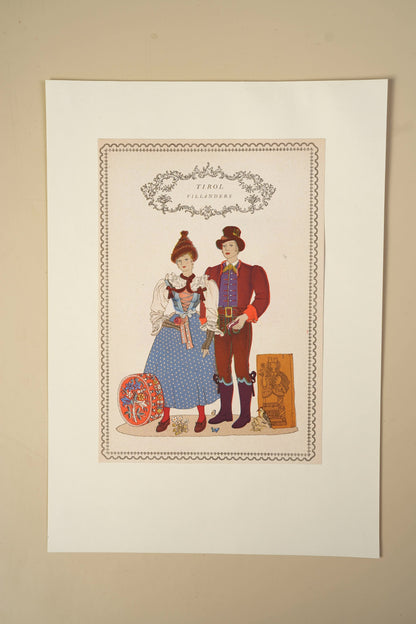 Austrian Folk Costume Print