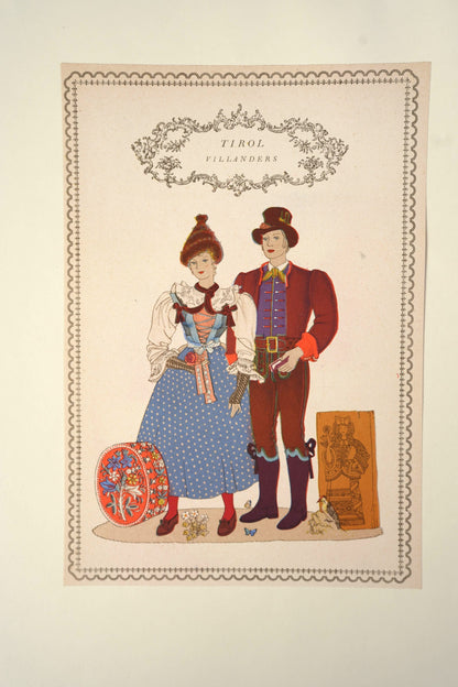 Austrian Folk Costume Print