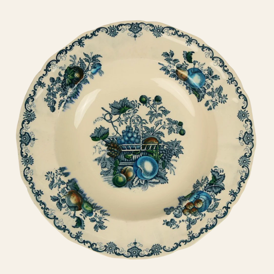 Mason's Ironstone Blue Pasta Bowls | Set of 2