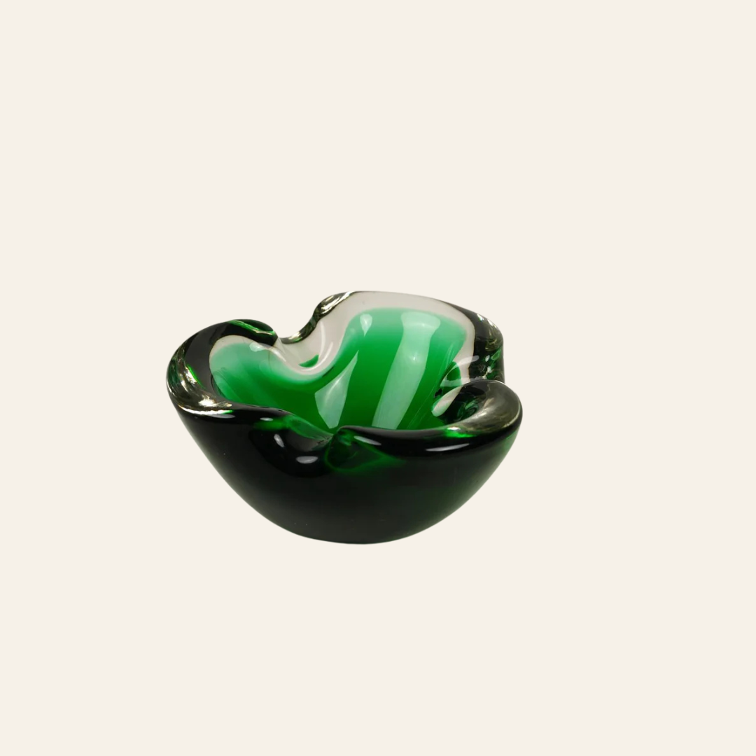 Murano Hand-Blown Glass Ashtray