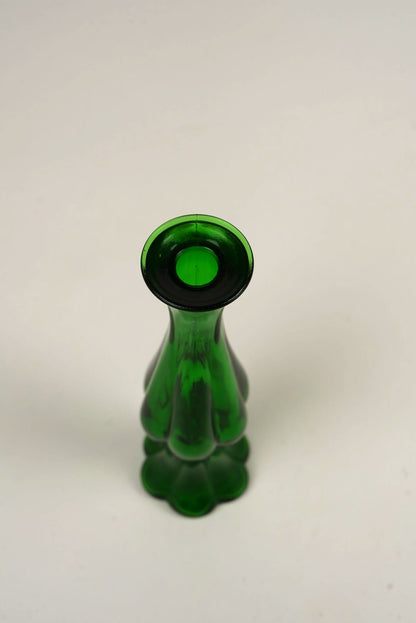 Vintage Avon Green Glass Perfume Bottle, Bud Vase Form