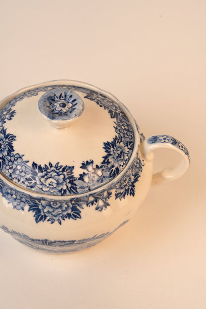Blue & White Vintage Sugar Bowl
