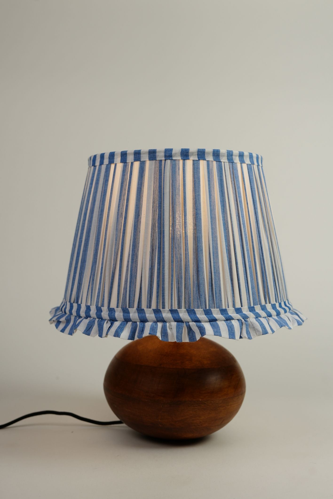 Blue Stripe & Frill Lampshade
