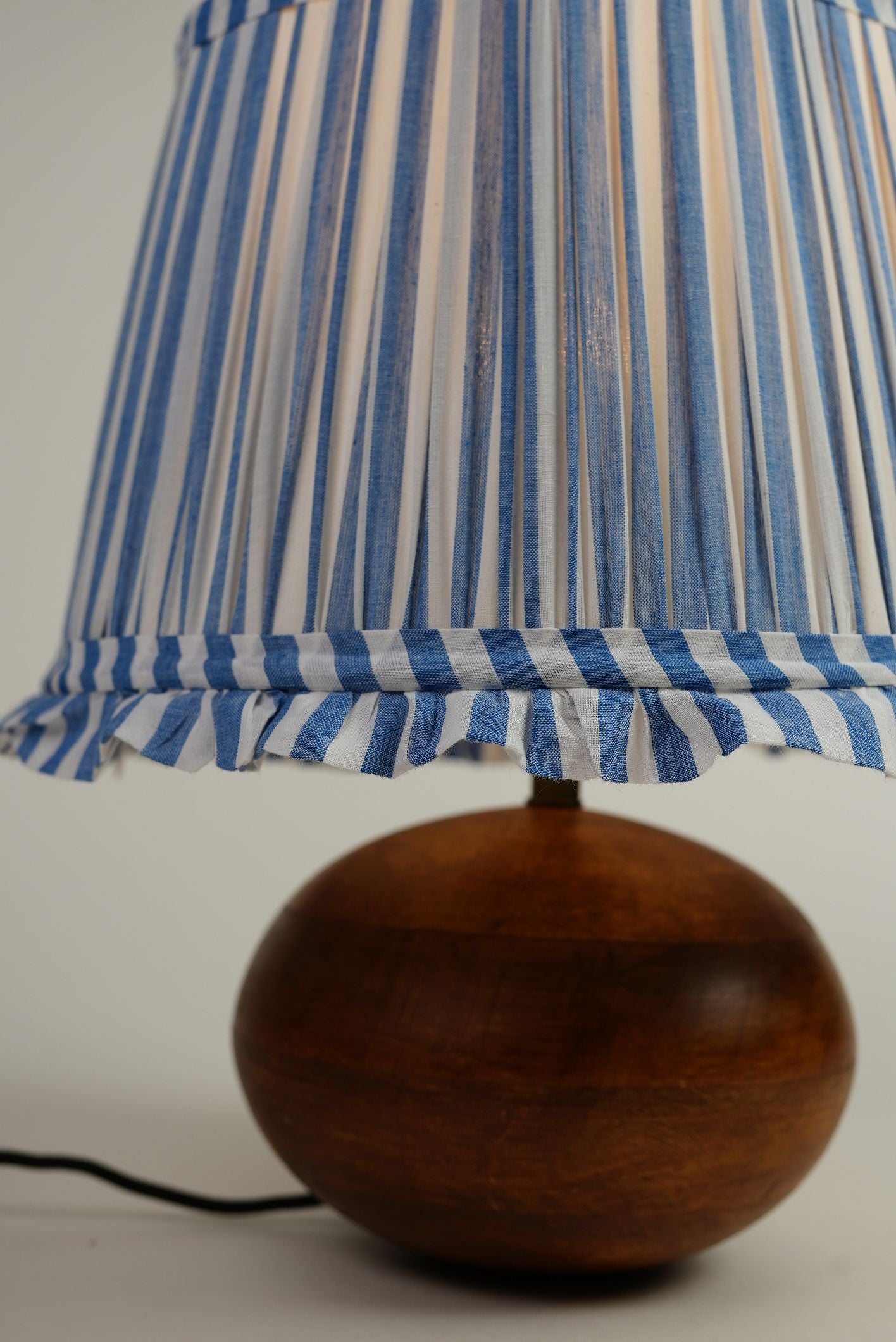 Blue Stripe & Frill Lampshade