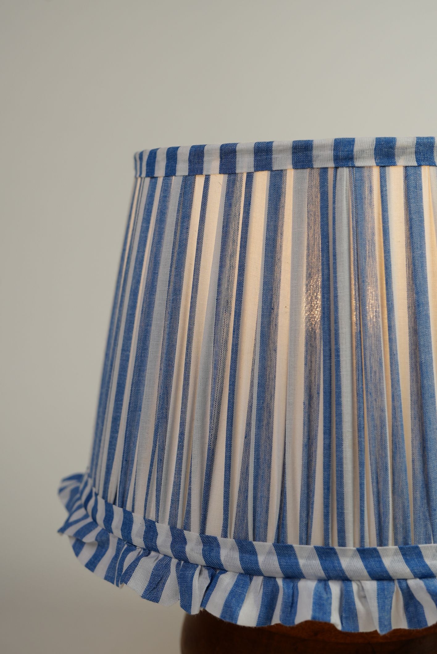Blue Stripe & Frill Lampshade