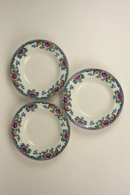 Set of 3 | Booths 'Nankin' Floral Stew Bowls – Whieldon Ware