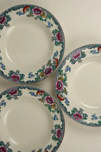 Set of 3 | Booths 'Nankin' Floral Stew Bowls – Whieldon Ware