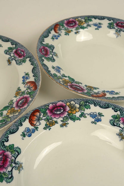 Set of 3 | Booths 'Nankin' Floral Stew Bowls – Whieldon Ware
