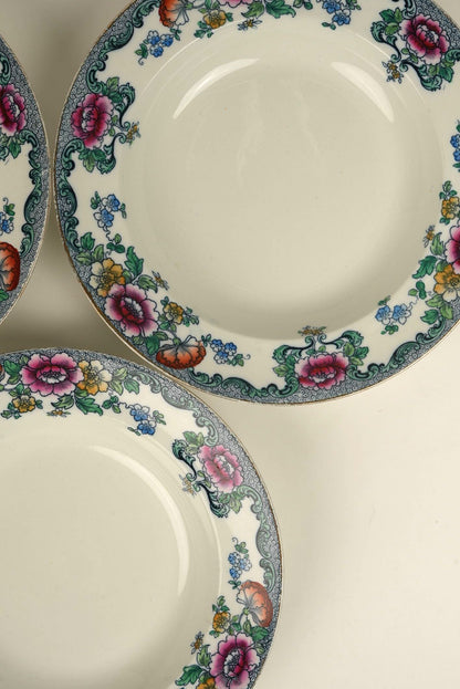 Set of 3 | Booths 'Nankin' Floral Stew Bowls – Whieldon Ware