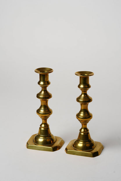 Victorian Brass Candle Holders