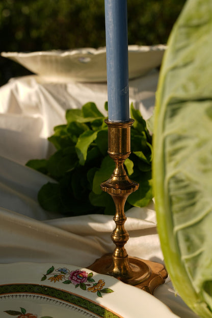 Antique Brass Candle Holders | Set of 2