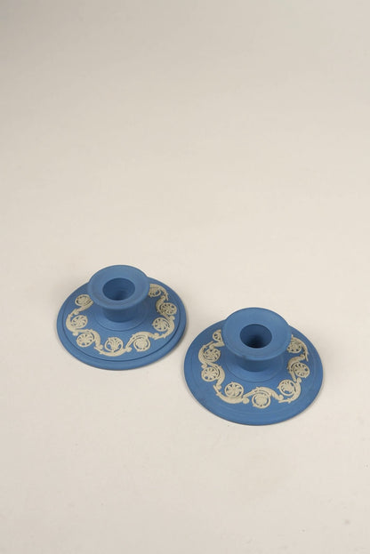 Set of 2 | Wedgwood Jasperware Candle Holders