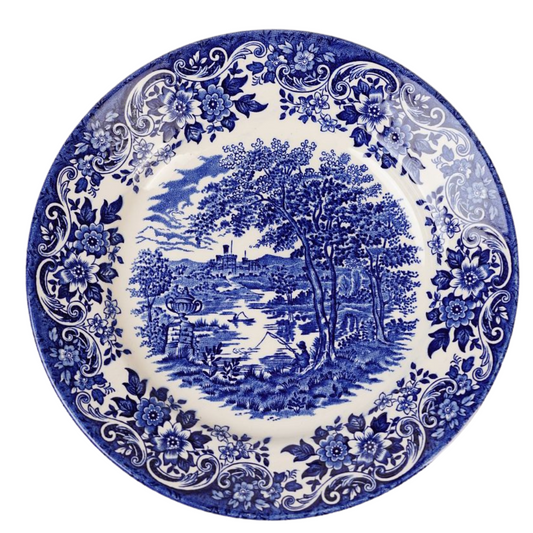 Churchill English Scene Blue Luncheon Plate