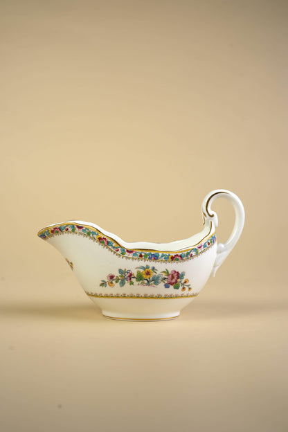 Coalport Ming Rose Bone China Gravy Boat with Stand
