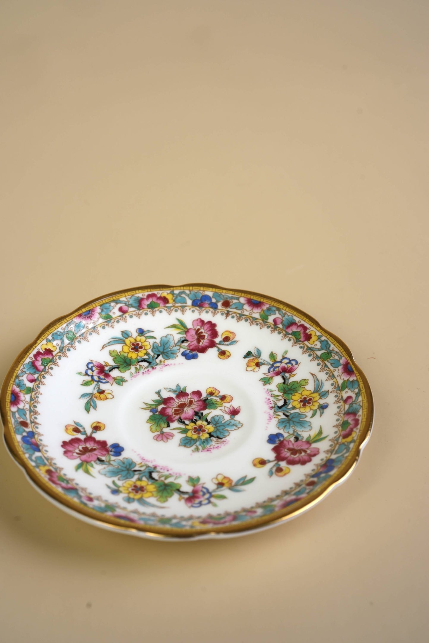 Small Coalport Ming Rose Coffee Cups & Saucers | Set of 5