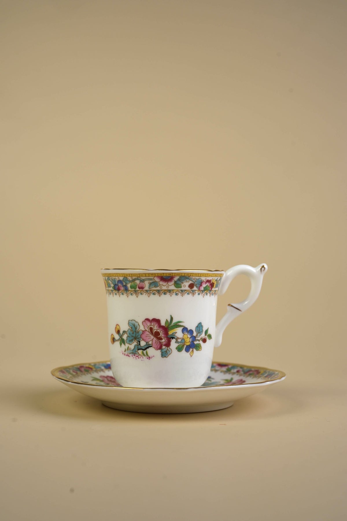 Small Coalport Ming Rose Coffee Cups & Saucers | Set of 5
