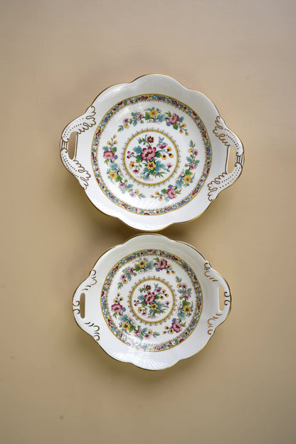 Coalport Ming Rose Handled Dessert Dishes | Set of 2
