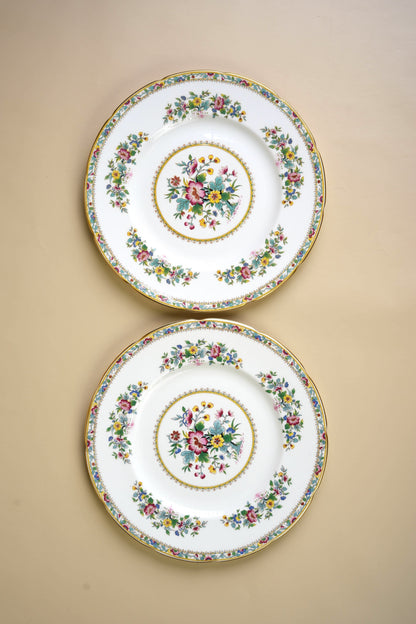 Coalport Ming Rose Dinner Plates | Set of 7