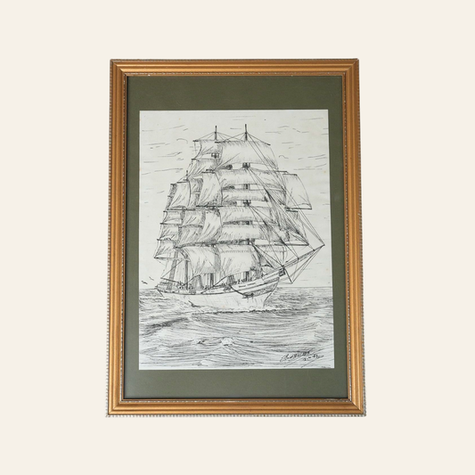Tall Ship Under Full Sail 1983
