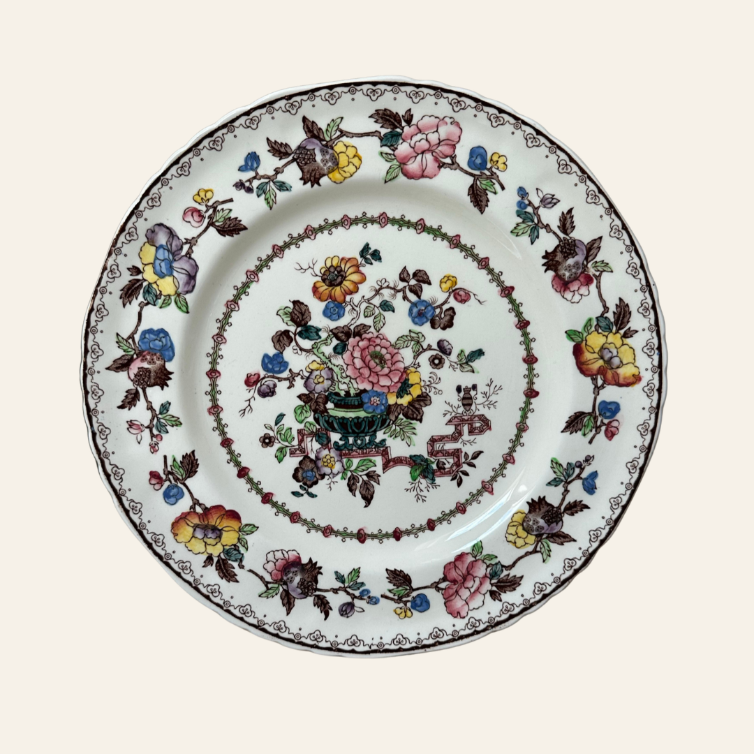 Mason's Ironstone Nabob Pattern Dinner Plates, Set of 2