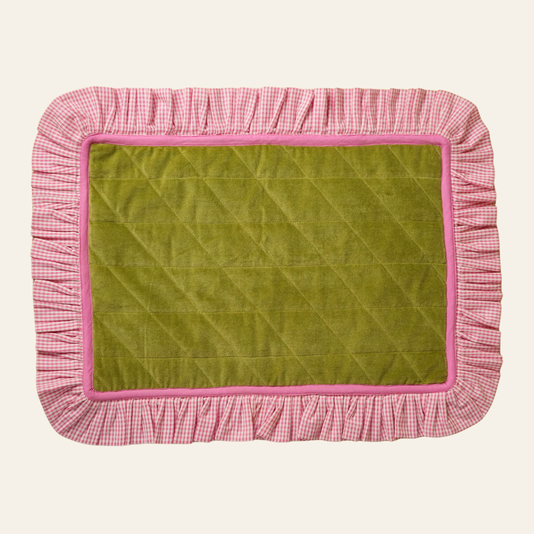 Pink & Green Frill Placemats | Set of 2